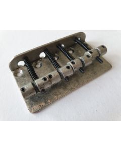 Bass bridge 4 string relic aged antique silver chrome