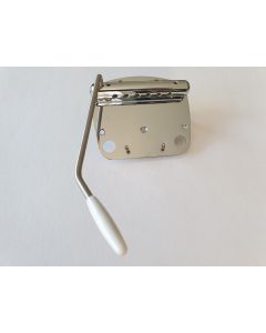 Mustang guitar tremolo tailpiece unit chrome fits fender