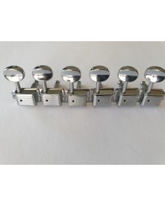 Guitar vintage style 6 in line machine head tuners chrome