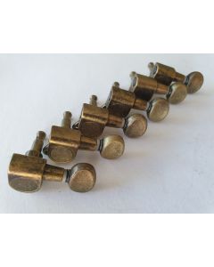 Quality guitar 6 in line relic antique brass tuners set