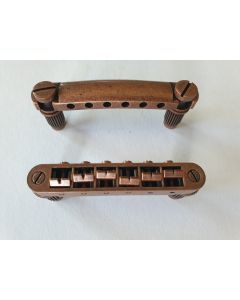Set relic aged antique bronze tune o matic bridge + tailpiece