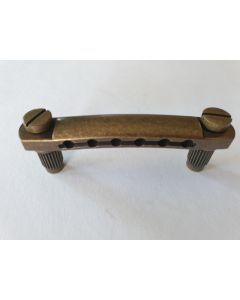 Guitar relic antique brass tailpiece + studs curved bottom