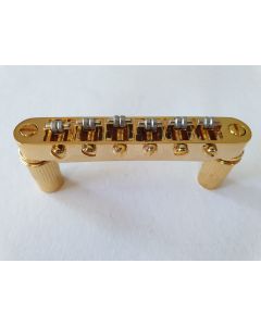 Quality guitar tune o matic bridge gold roller saddles B-205-G
