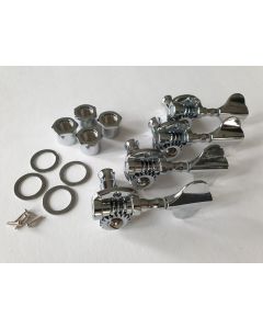 Solid Bass open machine head tuners 4 in line chrome