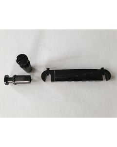 Guitar compensated bridge tailpiece Black T-90-B
