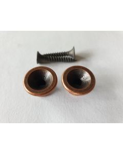 Set strap buttons holders relic aged antique bronze + screws