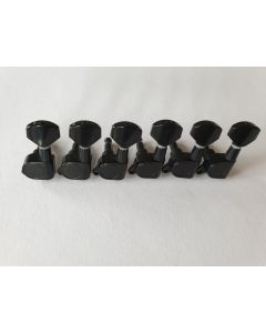 Guitar 6 in line standard left hand tuners black 72-BR