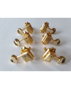 Guitar machine head tuners set 3L + 3R gold