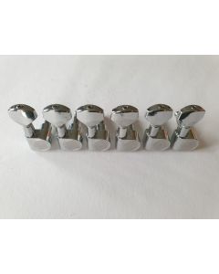 Guitar 6 in line standard pin lock tuners set chrome