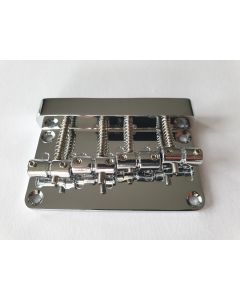 4 string quality solid bass guitar bridge 20mm chrome + screws