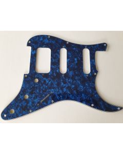 Stratocaster guitar HSS pickguard 4ply blue pearl
