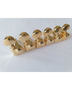 Grover guitar 6 in line rotomatic machine head tuners 305G gold