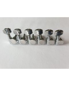 Guitar 6 in line standard tuners chrome standard buttons