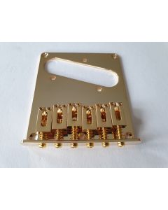 Telecaster guitar standard bridge 10.5mm gold + screws