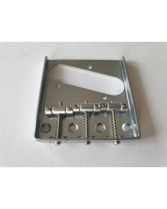 Telecaster ashtray bridge 3 vintage saddles satin chrome