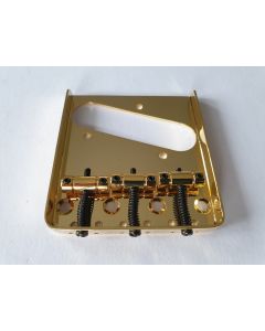 Telecaster ashtray bridge 3 vintage saddles gold T-32-G