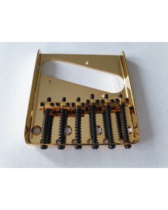 Telecaster ashtray bridge 6 vintage saddles gold + screws T-40-G