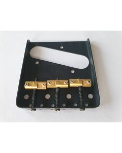 Wilkinson WTB telecaster bridge black brass saddles + screws B-WTB-B