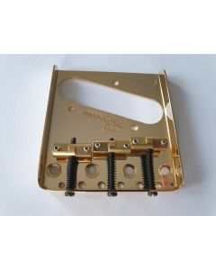 Wilkinson WTB telecaster bridge gold brass saddles + screws B-WTB-G