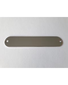 Telecaster guitar "no holes" control plate chrome 32mm