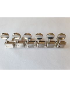 Guitar set of 6 in line vintage tuners nickel split shaft 62-NL