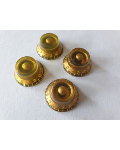 Set of 4 relic aged bell knobs gold fits USA pots KG-160I-R