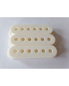 Strat pickup covers 52mm parchment set of 3 fits fender