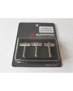 Gotoh In-tune Solid Titanium Telecaster guitar saddles set GTH12479