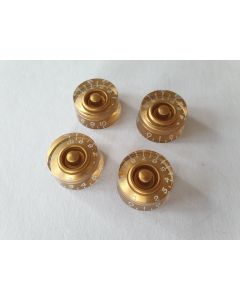 (4) Quality guitar USA Inch size control speed knobs set gold set of 4