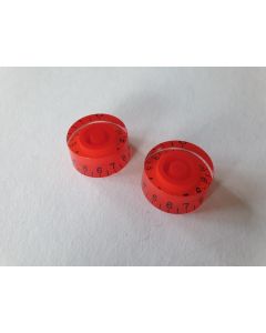 Guitar speed knobs red set of 2 metric size