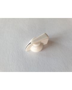 (1) guitar amp pedal aged white chicken head pointer control knob 31mm x 18.5mm