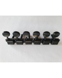 Wilkinson EZ - LOK deluxe vintage 6 in line logo tuners black