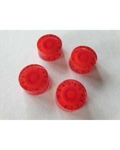 (4) Quality guitar metric control speed knobs set red set of 4