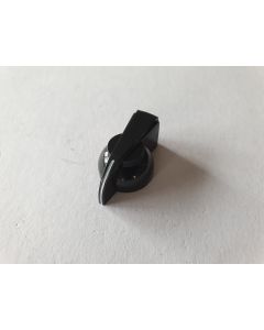 (1) guitar amp pedal black chicken head pointer control knob 31mm x 18.5mm
