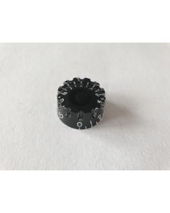(1) Guitar knurled speed knob black metric size KB-112