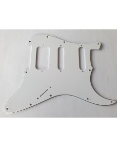 Stratocaster HSS pickguard 3ply white no pot holes fits Fender