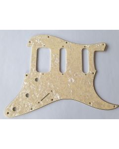Stratocaster HSS pickguard 4ply Ivory pearl fits Fender