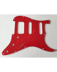 Stratocaster HSS pickguard 4ply red pearl fits fender