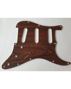 Stratocaster standard pickguard 3ply wood look rosewood fits fender