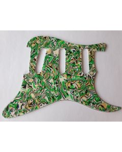 4-ply stratocaster standard pickguard green abalone fits Fender