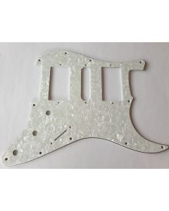 Strat humbucker H/S/H pickguard 4ply white pearl fits Fender