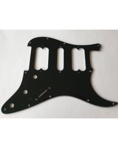Stratocaster open humbucker H/S/H pickguard 3ply black fits Fender