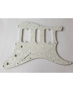 Strat open humbucker H/S/H pickguard 4ply white pearl fits Fender