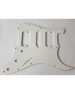 Stratocaster open humbucker H/S/H pickguard 3ply white fits Fender
