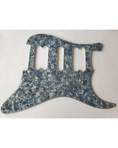 Strat open humbucker H/S/H pickguard 4ply grey pearl fits Fender