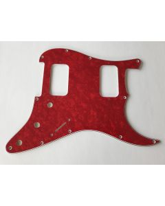 Stratocaster HH humbucker pickguard 4ply red pearl fits Fender