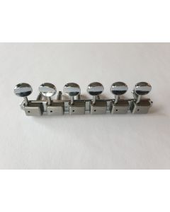Guitar vintage "6 on 1 plate" guitar tuners chrome 