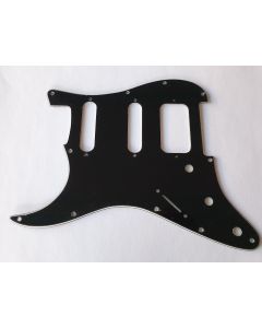 Stratocaster humbucker lefty HSS pickguard 3ply black fits Fender