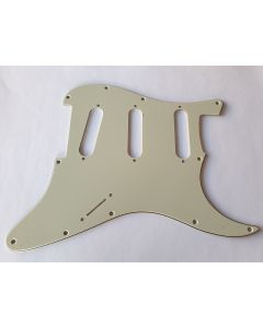 Stratocaster standard pickguard 3ply mint green no pot holes fits Fender