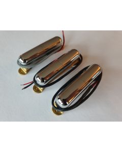 Set of 3 stratocaster alnico single coil lipstick tube pickups